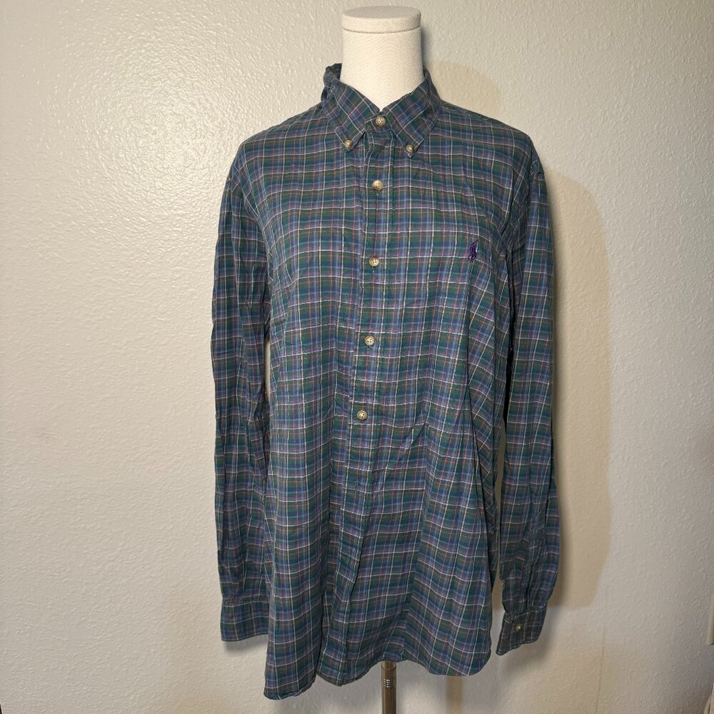 Ralph Lauren Multicolored Long Sleeve Button Down Dress Shirt